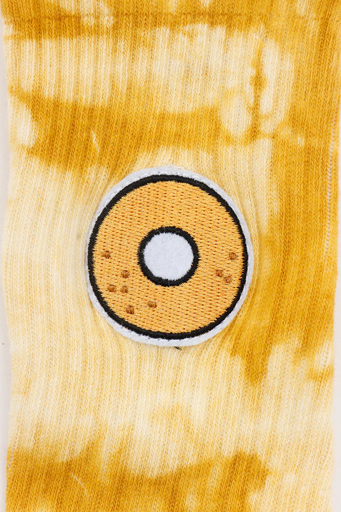 Chiikawa Tie-Dye Socks, Angel Halo Design, Yellow, 23-25cm
