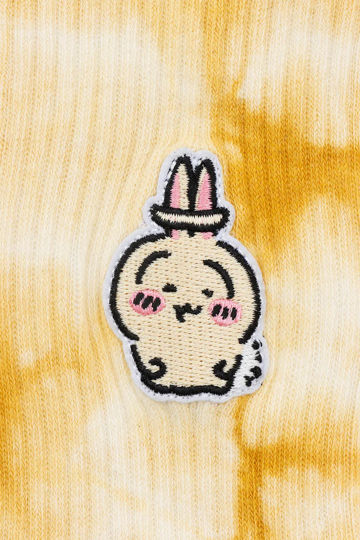 Chiikawa Tie-Dye Socks, Angel Halo Design, Yellow, 23-25cm