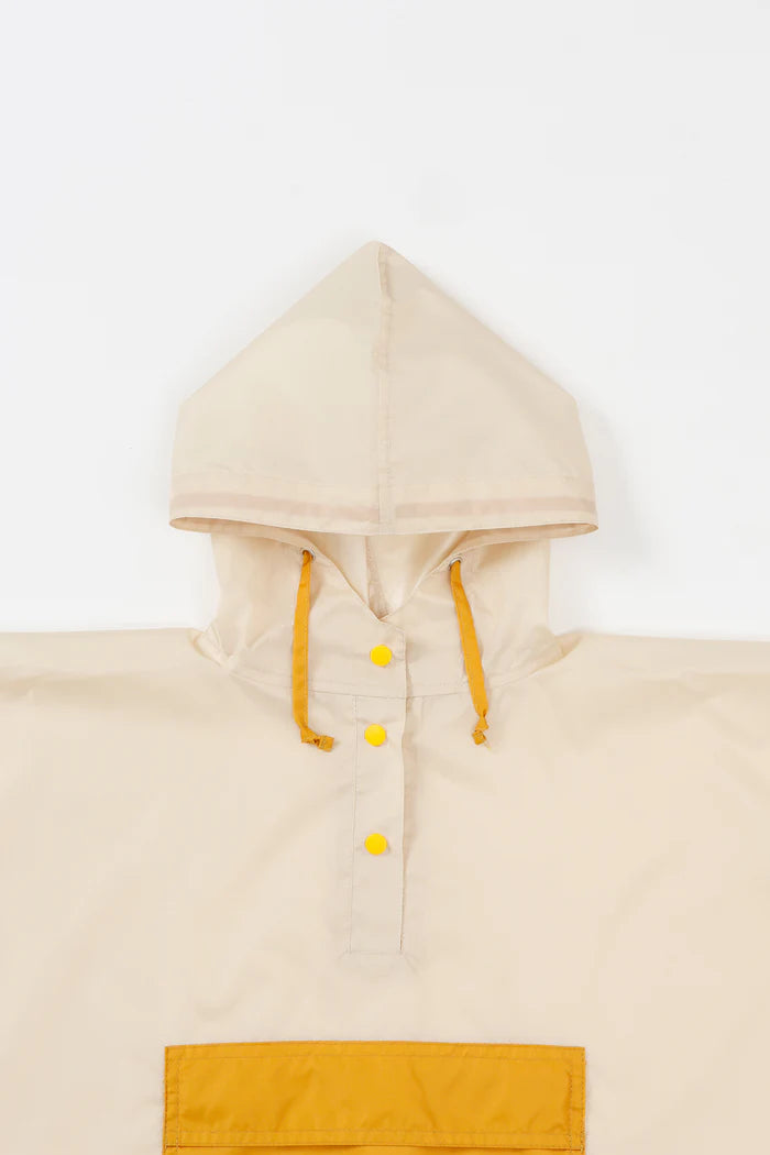 Chiikawa Packable Rain Poncho Beige Kids