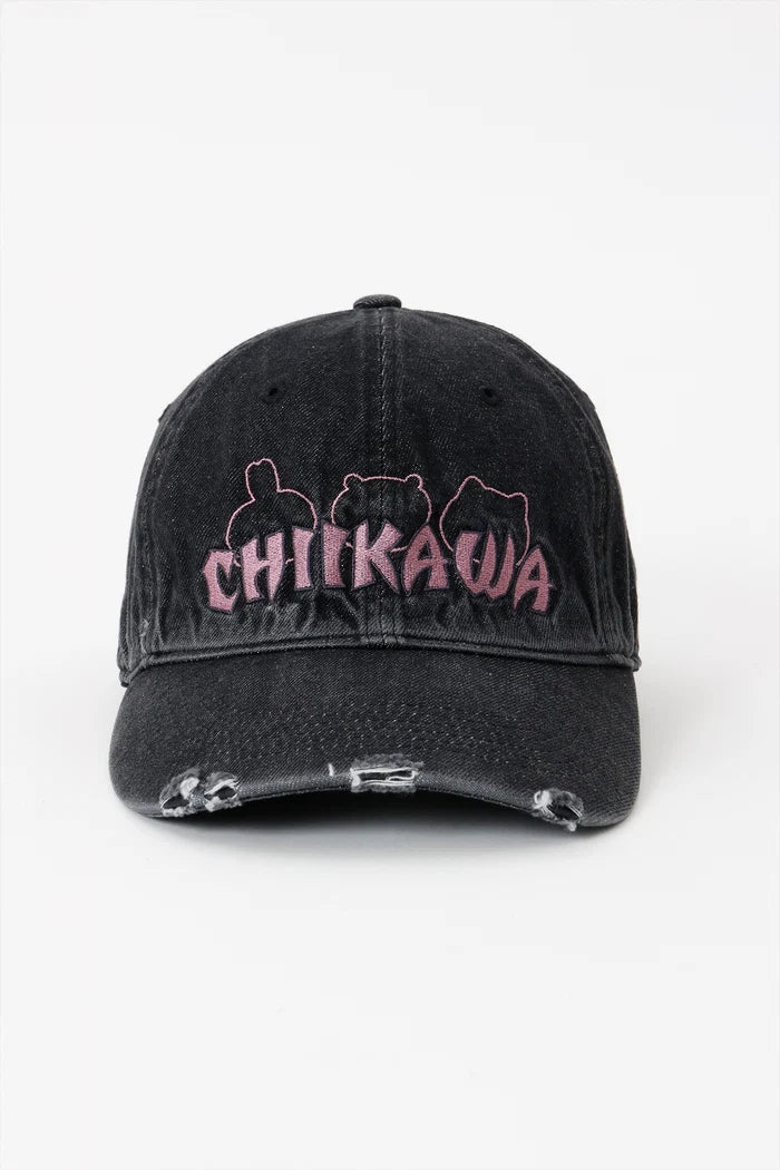 Chiikawa Cap STAY CUTE STAY PUNK Black