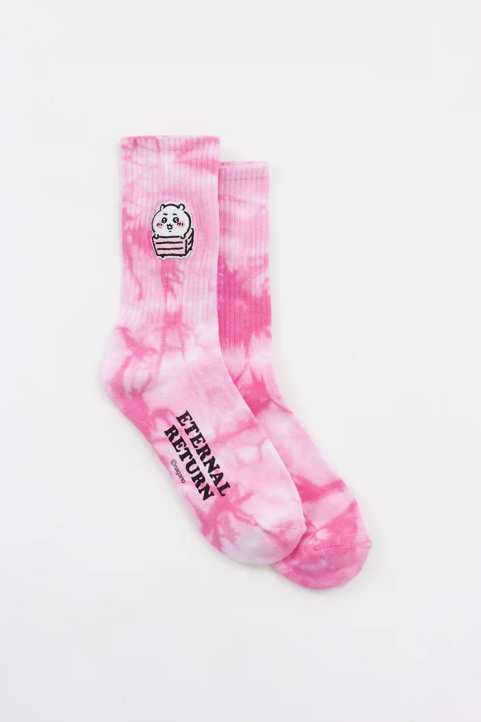 Chiikawa Tie-Dye Loop Socks, Pink, 23-25cm