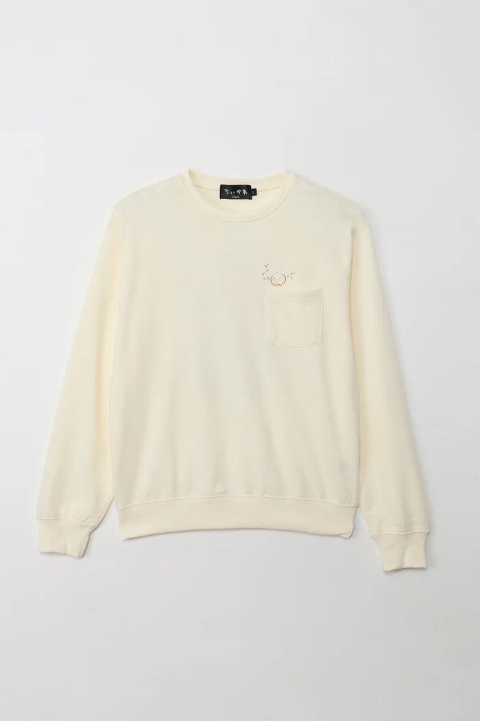 Chiikawa Sweatshirt Pick Up Amulet Cream