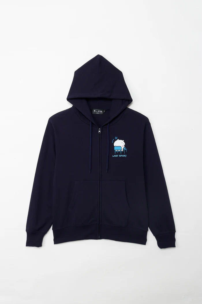 Chiikawa Zip Hoodie "Exam" Navy