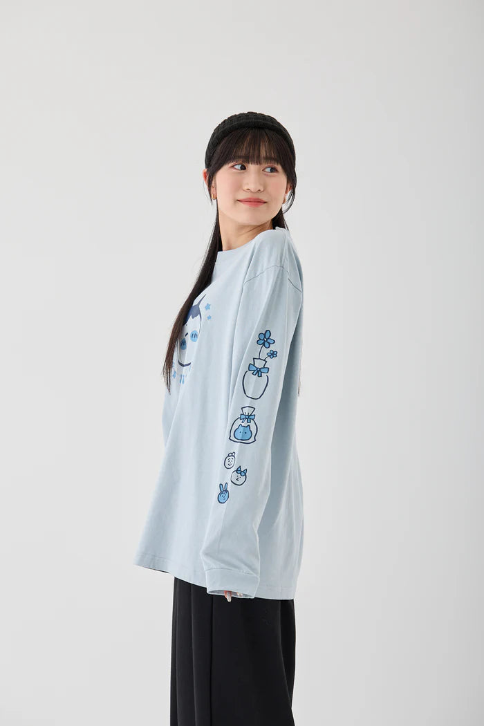 Chiikawa L/ST Shirt, Hachiware, Acid Blue