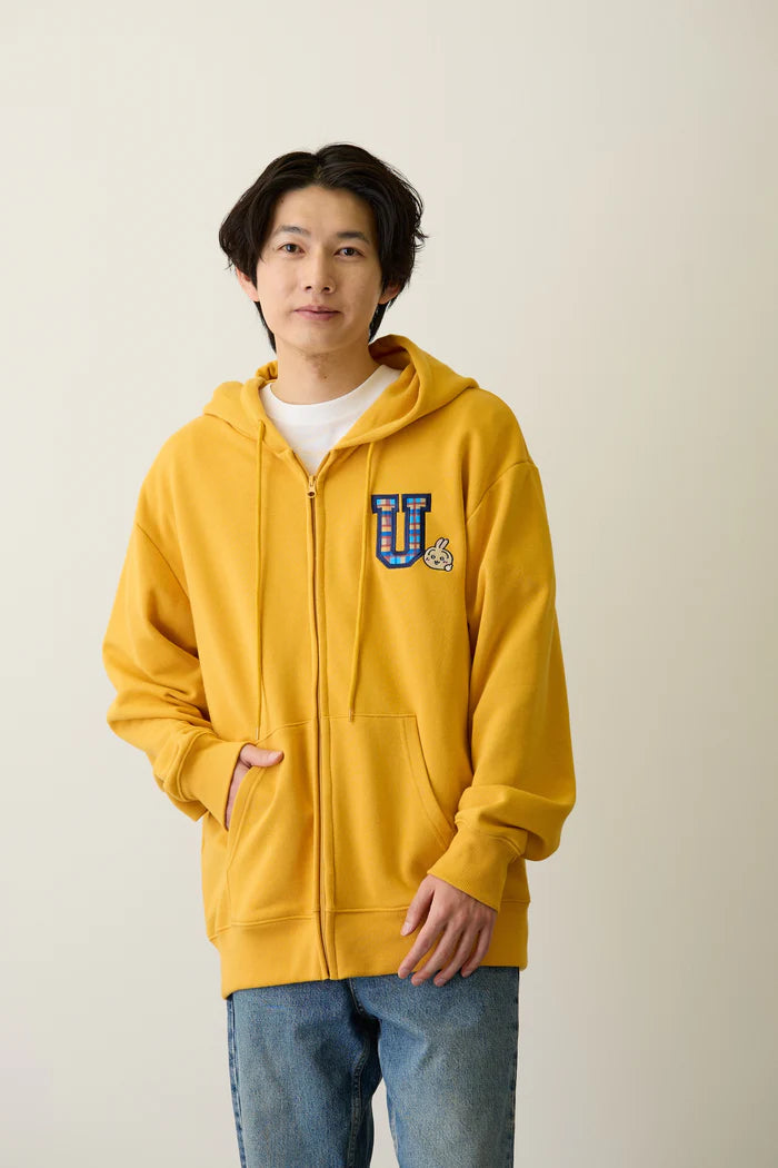 [Per Order] Chiikawa Zip Hoodie GO MY WAY Yellow