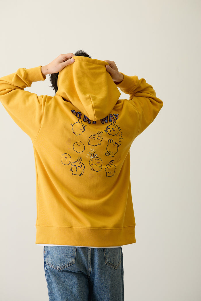 [Per Order] Chiikawa Zip Hoodie GO MY WAY Yellow