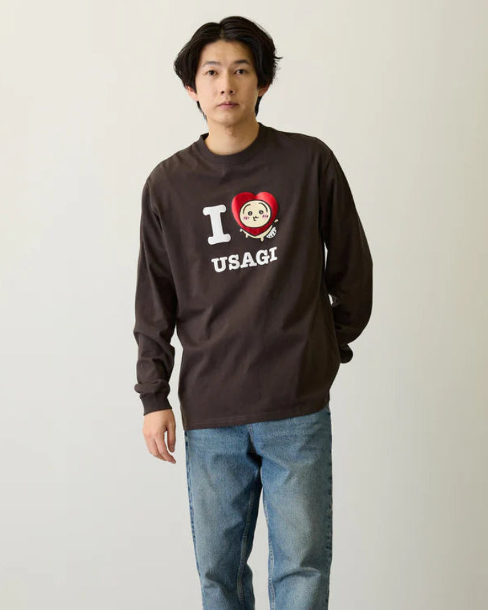 [New] "I LOVE USAGI" Long Sleeve T-Shirt - Black