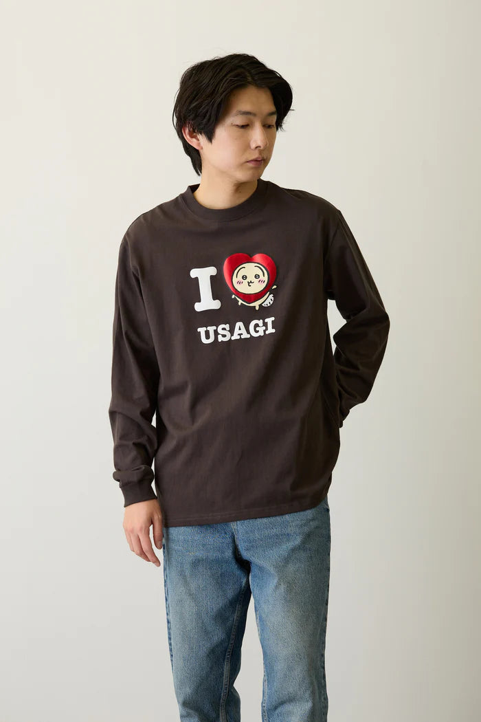 [New] "I LOVE USAGI" Long Sleeve T-Shirt - Black