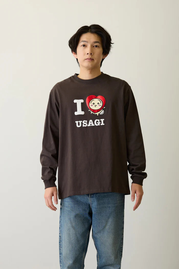 [New] "I LOVE USAGI" Long Sleeve T-Shirt - Black