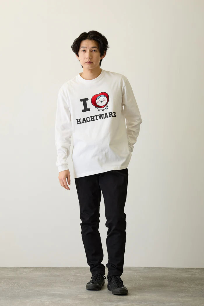 [New] "I LOVE HACHIWARE" Long Sleeve T-Shirt - White