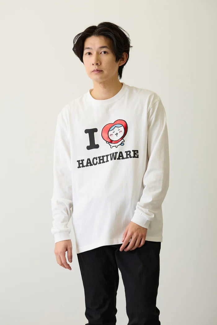 [New] "I LOVE HACHIWARE" Long Sleeve T-Shirt - White