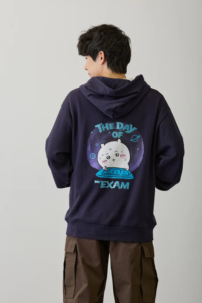 Chiikawa Zip Hoodie "Exam" Navy