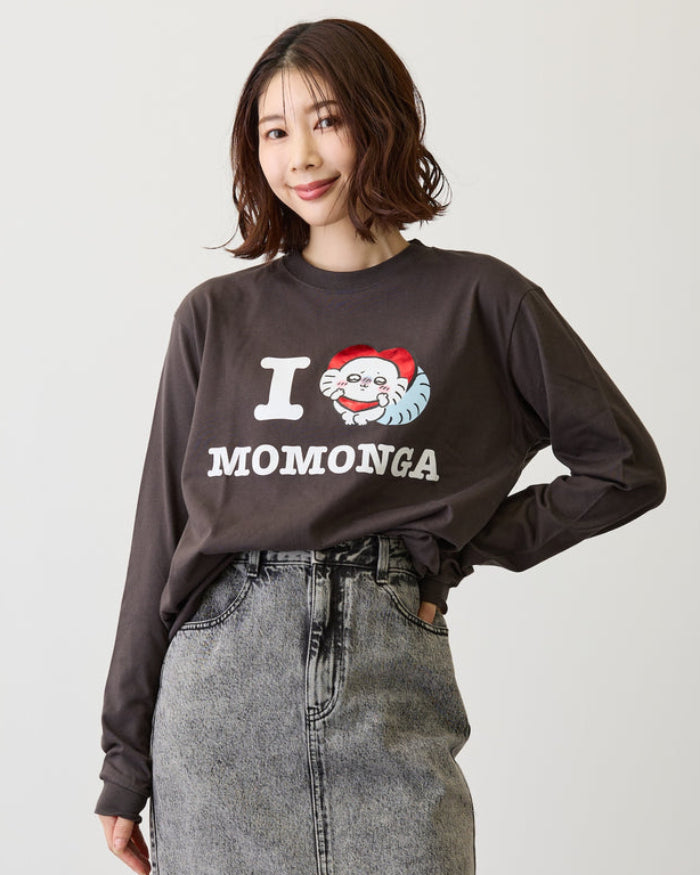 [New] "I LOVE MOMONGA" Long Sleeve T-Shirt - Black