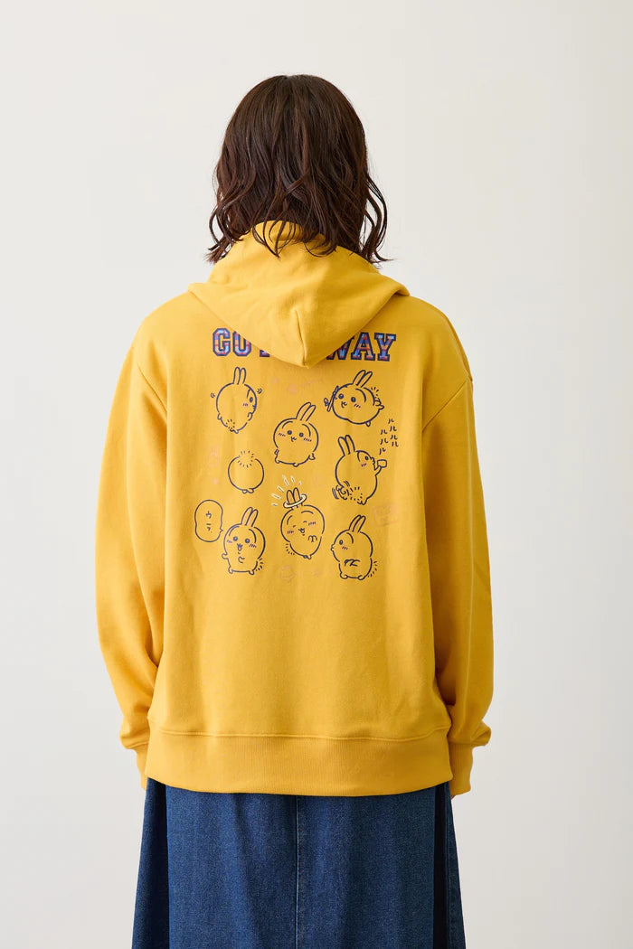 [Per Order] Chiikawa Zip Hoodie GO MY WAY Yellow