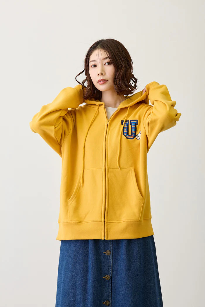 [Per Order] Chiikawa Zip Hoodie GO MY WAY Yellow