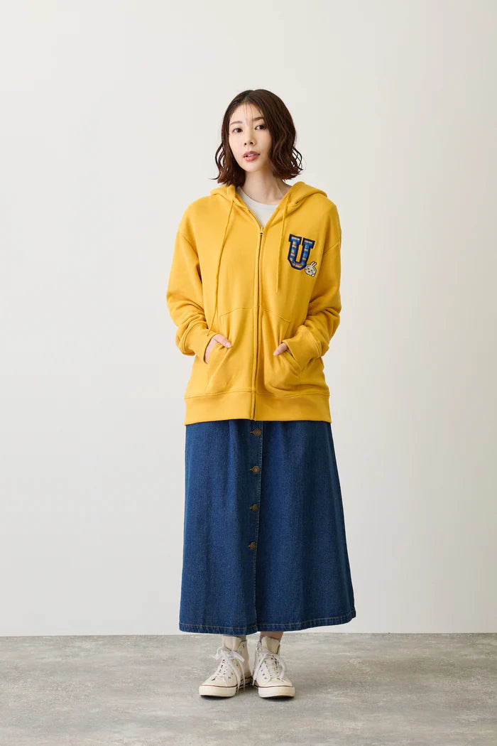 [Per Order] Chiikawa Zip Hoodie GO MY WAY Yellow