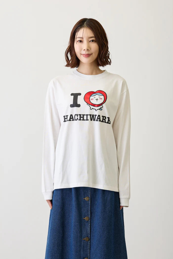 [New] "I LOVE HACHIWARE" Long Sleeve T-Shirt - White