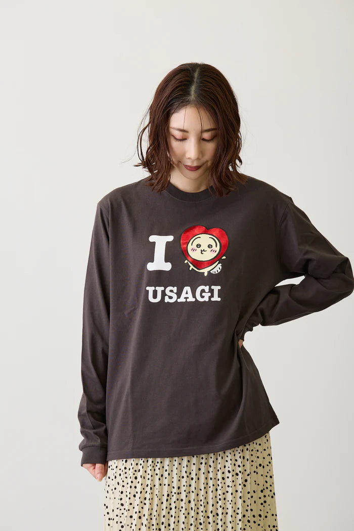 [New] "I LOVE USAGI" Long Sleeve T-Shirt - Black