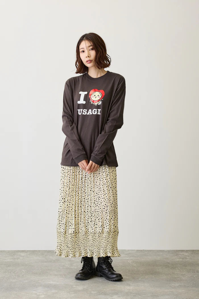 [New] "I LOVE USAGI" Long Sleeve T-Shirt - Black