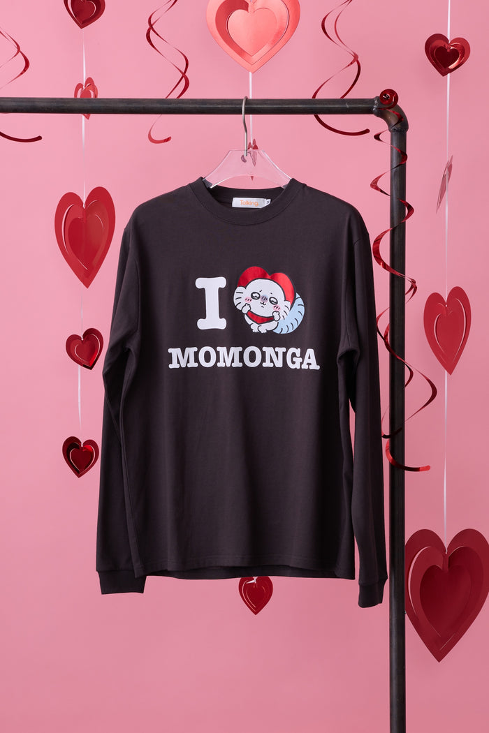 [New] "I LOVE MOMONGA" Long Sleeve T-Shirt - Black