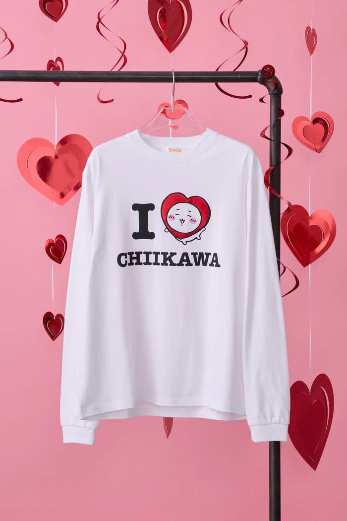 [New] "I LOVE CHIIKAWA" Long Sleeve T-Shirt - White