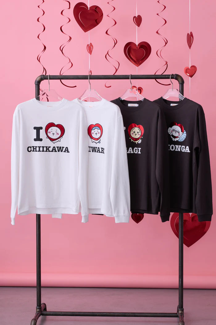 [New] "I LOVE CHIIKAWA" Long Sleeve T-Shirt - White
