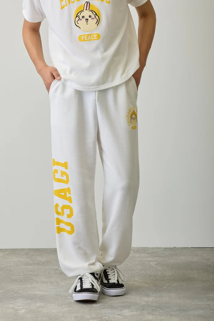 Chiikawa Sweatpants Peace Usagi White