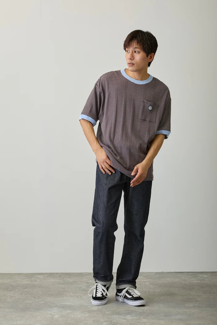 Chiikawa Big Silhouette Pocket T-Shirt Robert P. Miller x Talking Momonga COFFEE