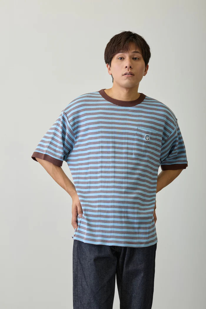 Chiikawa Big Silhouette Pocket T-Shirt Robert P. Miller x Talking Hachiware BLUEBERRY