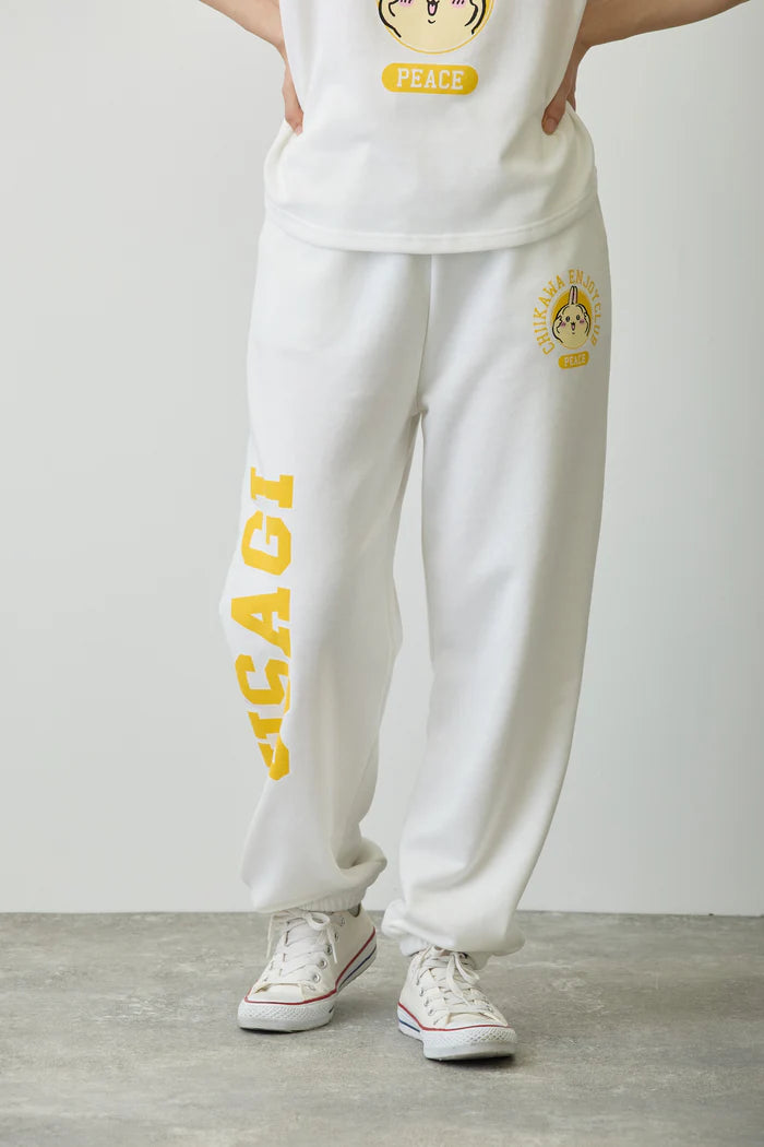 Chiikawa Sweatpants Peace Usagi White