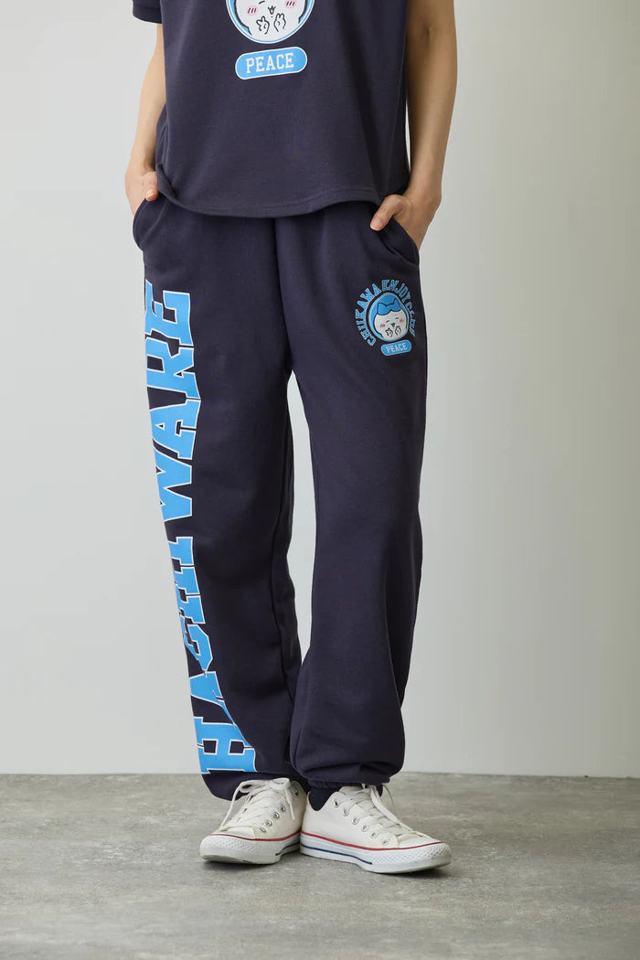 Chiikawa Sweatpants Peace Hachiware Navy