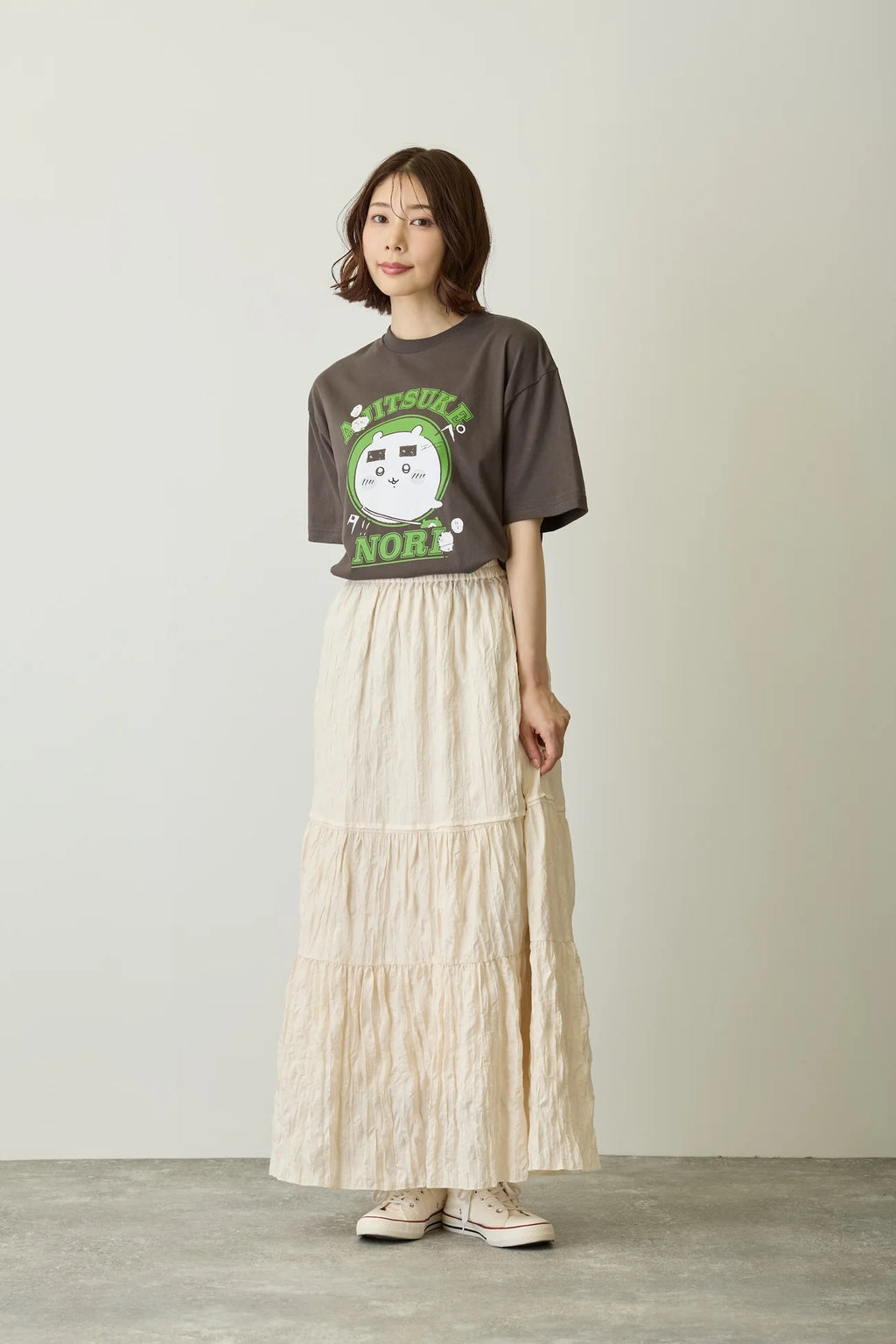 Chiikawa Pack T-shirt - Seasoned Seaweed/Chubby Runners - Sumi/White
