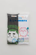 Chiikawa Pack T-shirt - Seasoned Seaweed/Chubby Runners - Sumi/White