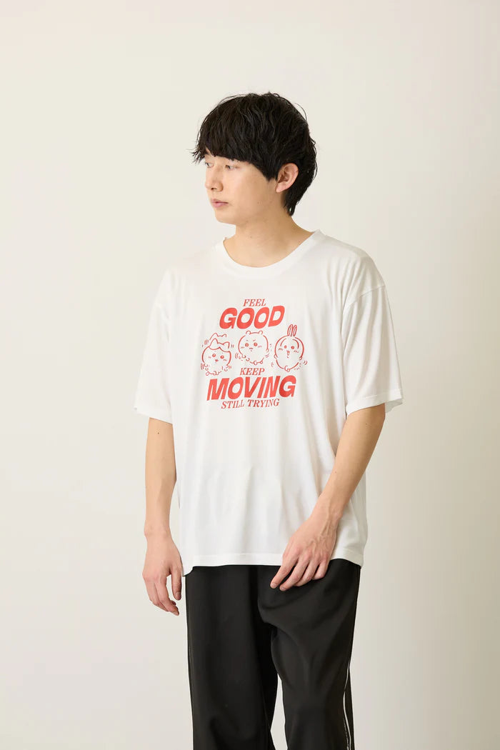 Chiikawa Dry T-Shirt MOVE Everyone White