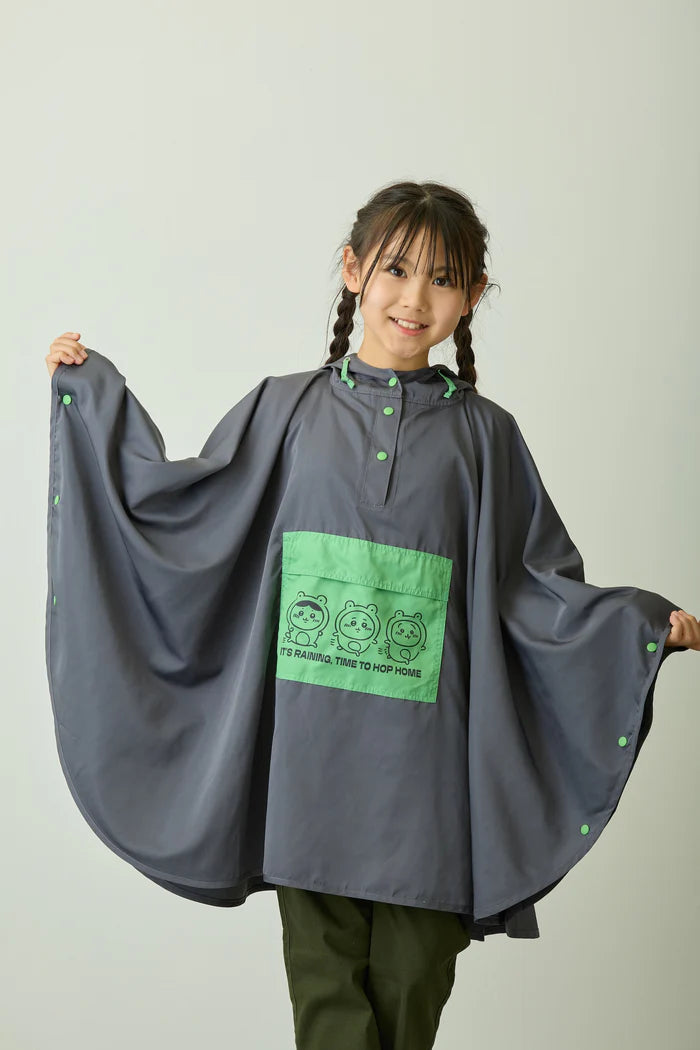 Chiikawa Packable Rain Poncho Beige Kids