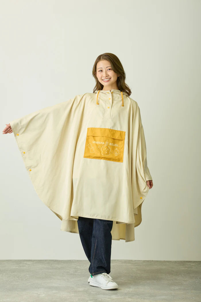 Chiikawa Packable Rain Poncho Beige Unisex
