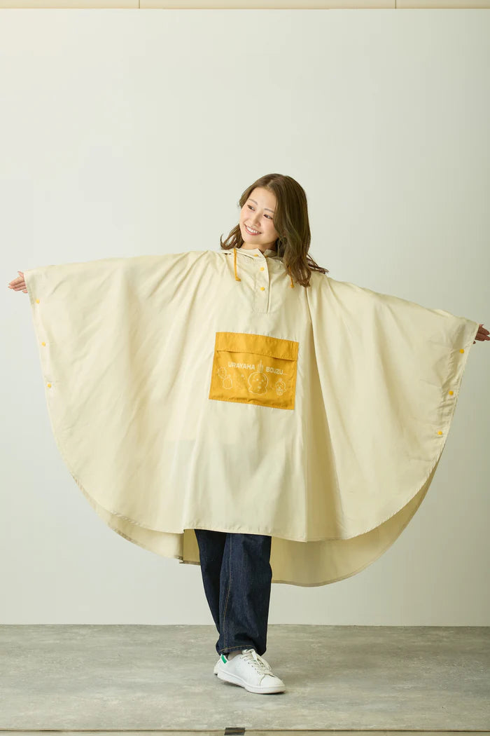 Chiikawa Packable Rain Poncho Beige Unisex