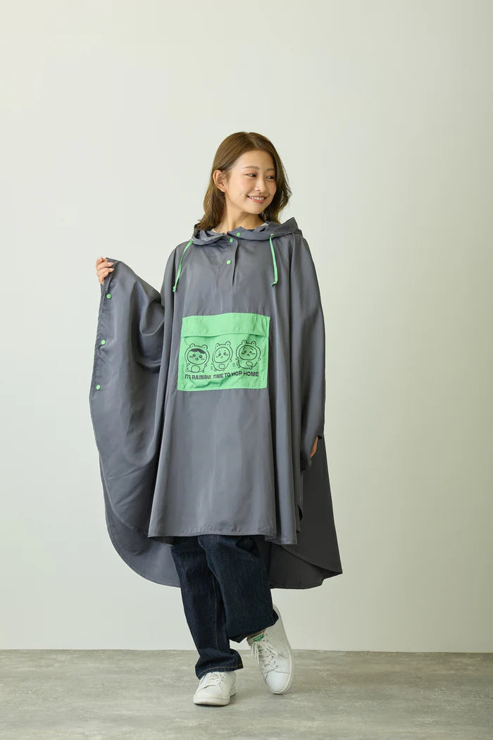Chiikawa Packable Rain Poncho Beige Unisex