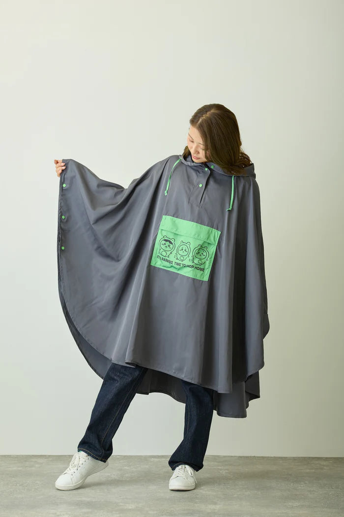 Chiikawa Packable Rain Poncho Beige Unisex