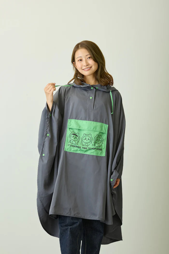 Chiikawa Packable Rain Poncho Beige Unisex