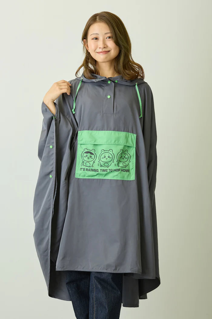Chiikawa Packable Rain Poncho Beige Unisex