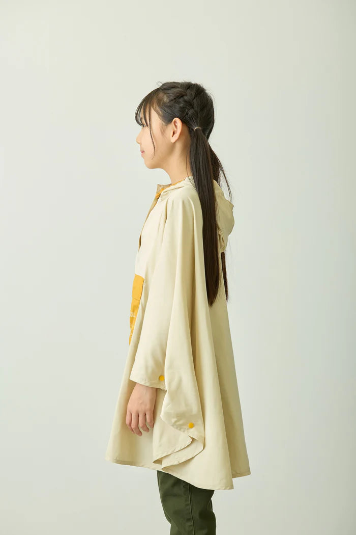 Chiikawa Packable Rain Poncho Beige Kids