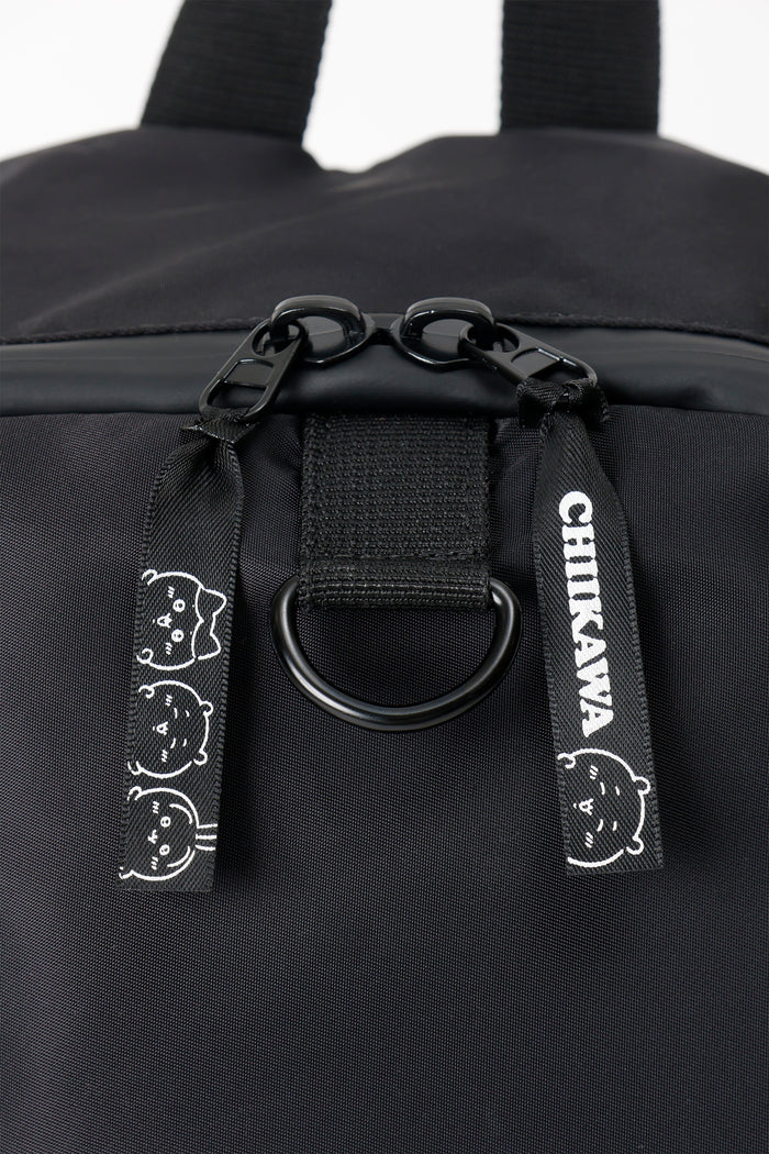 Chiikawa Water-Repellent Backpack, Everyone, Black