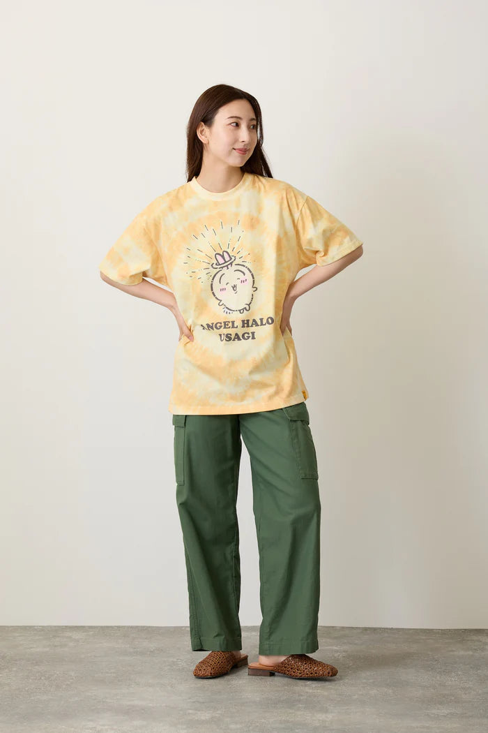 Chiikawa T-shirt, Tie-dye, Angel Halo, Yellow