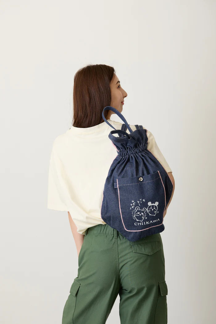 Chiikawa Denim Knapsack - Let's Dance! Indigo ONE