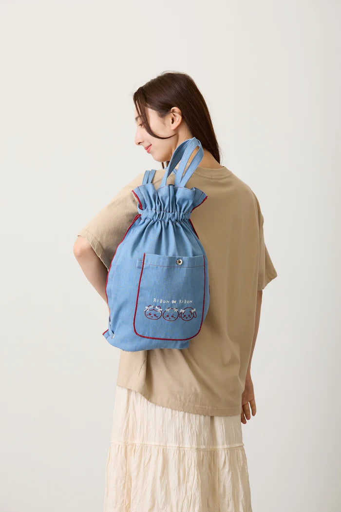 Chiikawa Denim Knapsack Ribbon Ribbon Light Blue ONE