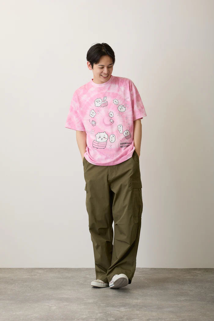 Chiikawa T-shirt Tie-dye Loop Pink