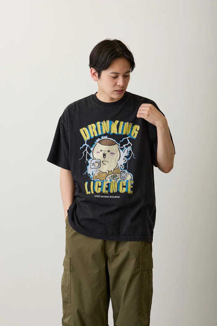 Chiikawa T-shirt DRINKING LICENCE Black
