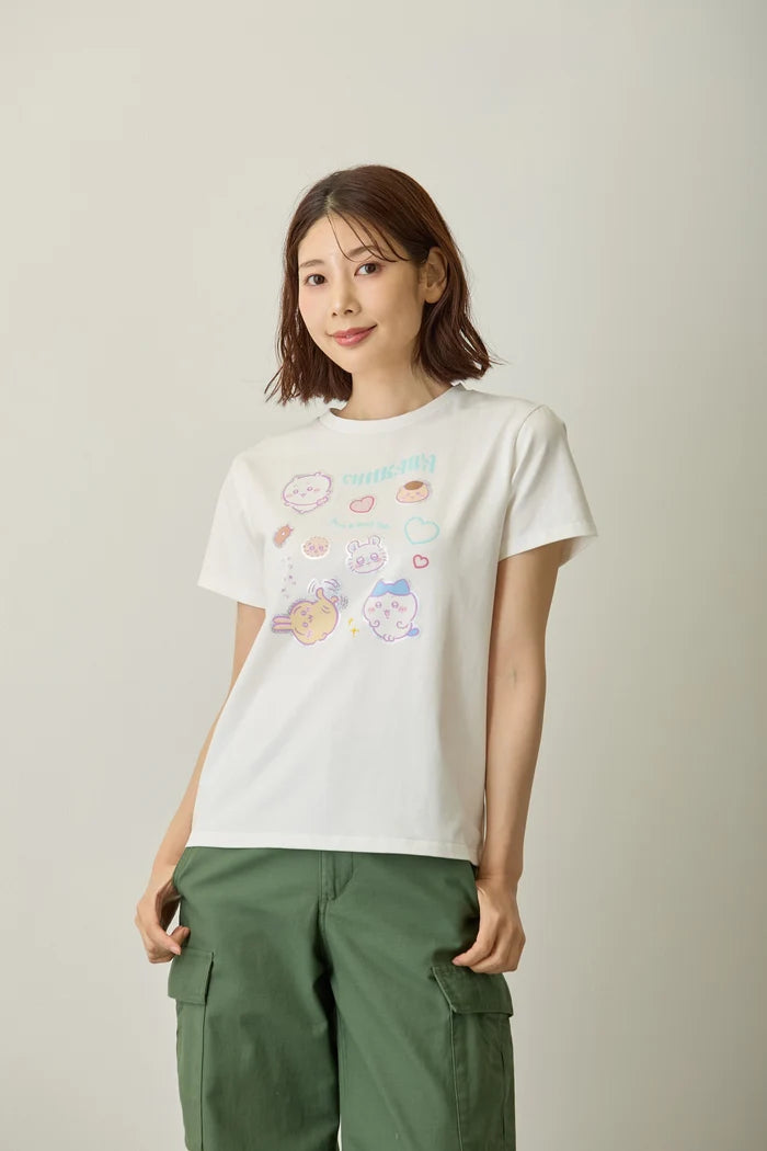 Chiikawa Foil Print T-Shirt DECO