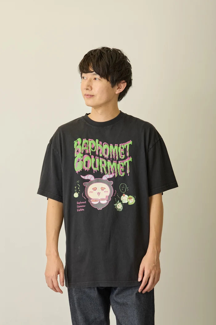 [Pre-sale] Chiikawa Foam Print T-shirt BAPHOMET GOURMET Black
